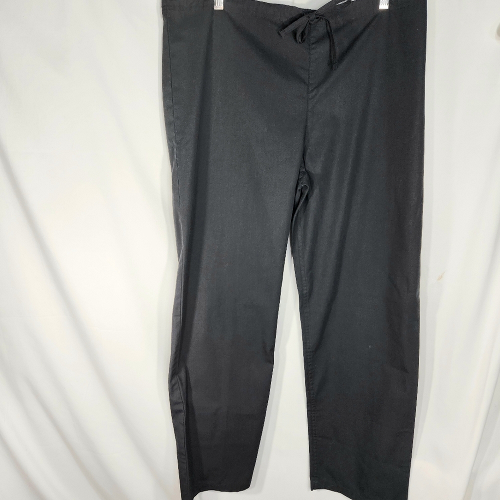 Dickies Black Straight Leg Pull On Draw String Pants w/ Back Pocket Size Medium